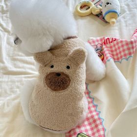 Winter Clothes Fleece-lined Warm Dog Cute Clothes (Option: Apricot-XS)